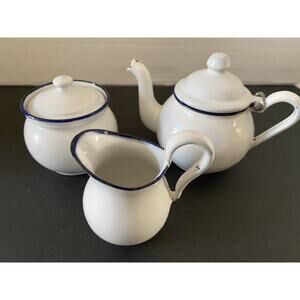 HOSPITAL GRANITE SET (3 PIECES) MEINECKE STEEL WARE CZECHOSLOVAKIA